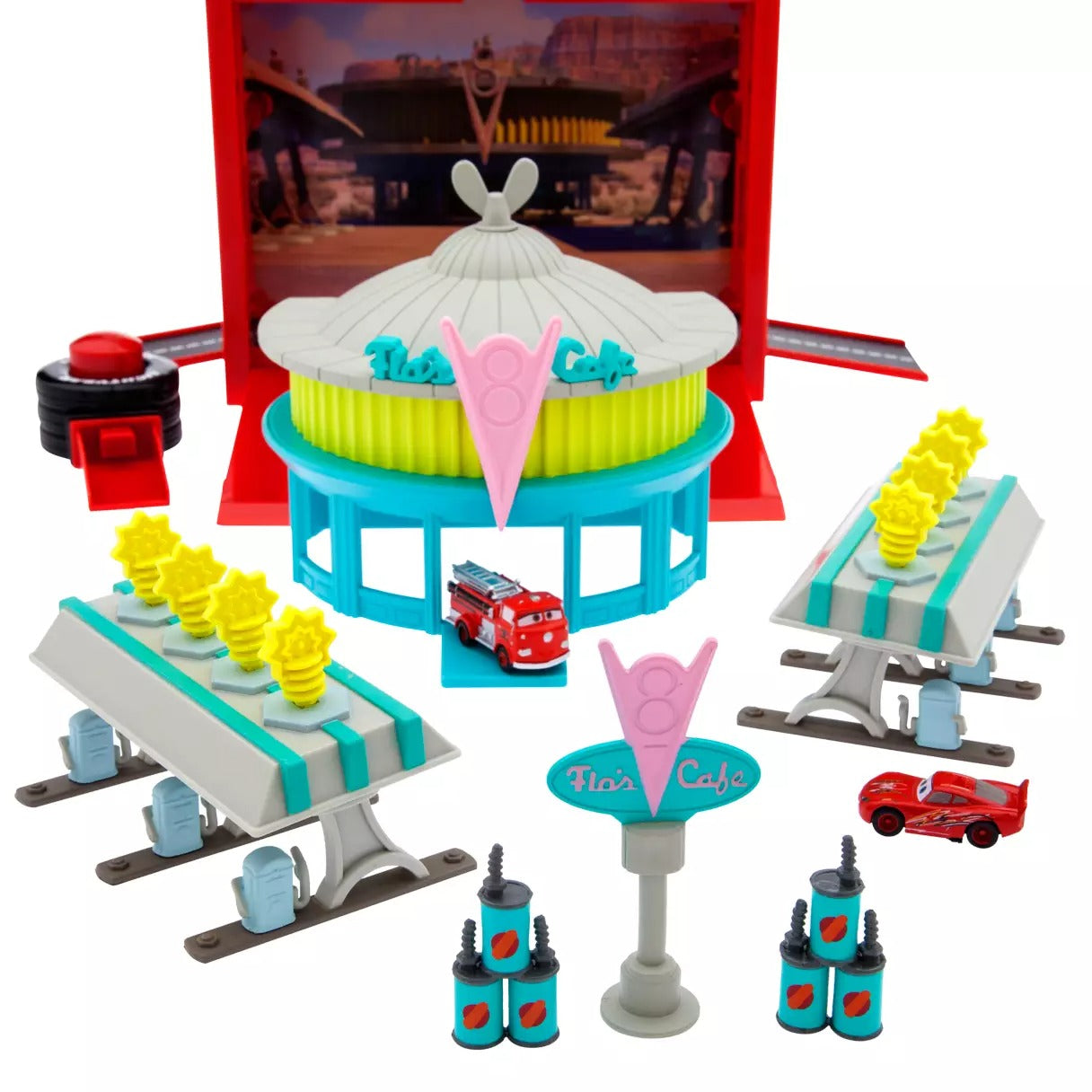 Flo's V8 Cafe On-the-Go Play Set – Cars
