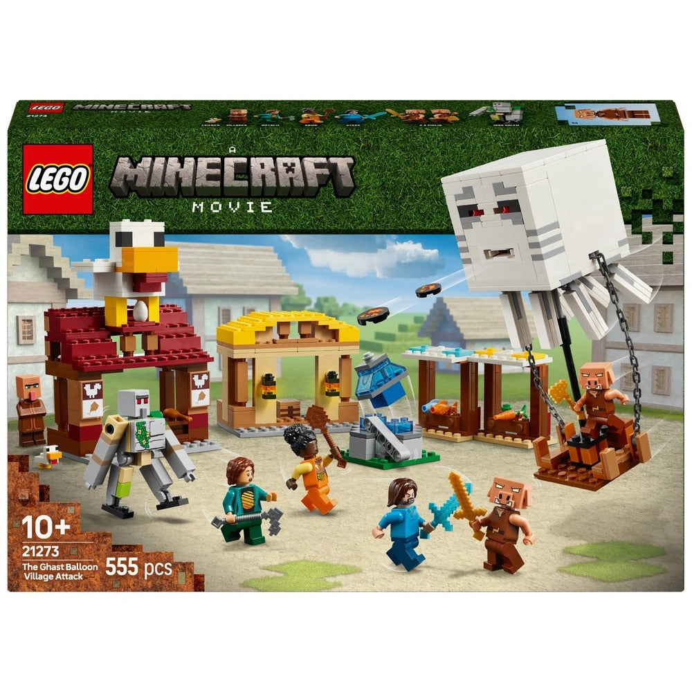 LEGO Minecraft 21273 The Ghast Balloon Village Attack Set