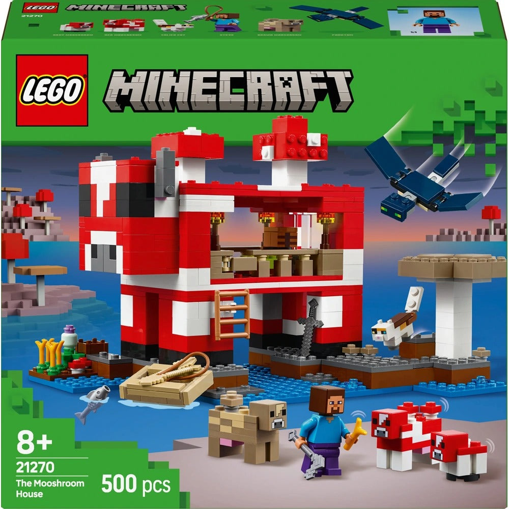 LEGO Minecraft 21270 The Mooshroom House Set