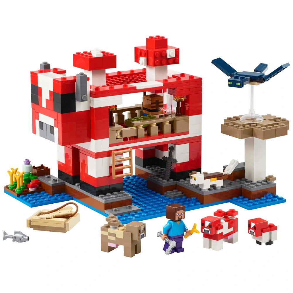 LEGO Minecraft 21270 The Mooshroom House Set