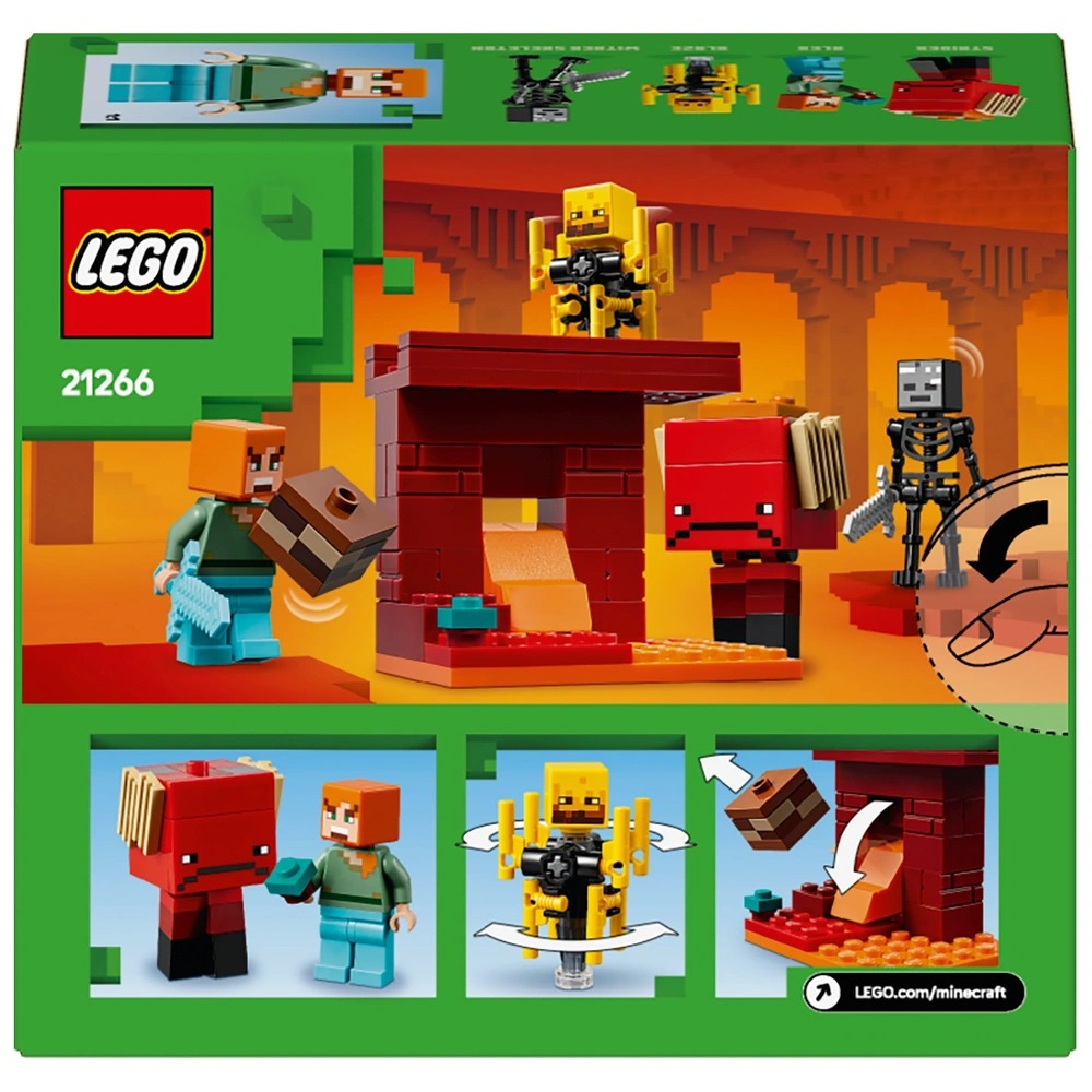 LEGO Minecraft 21266 The Nether Lava Battle Set