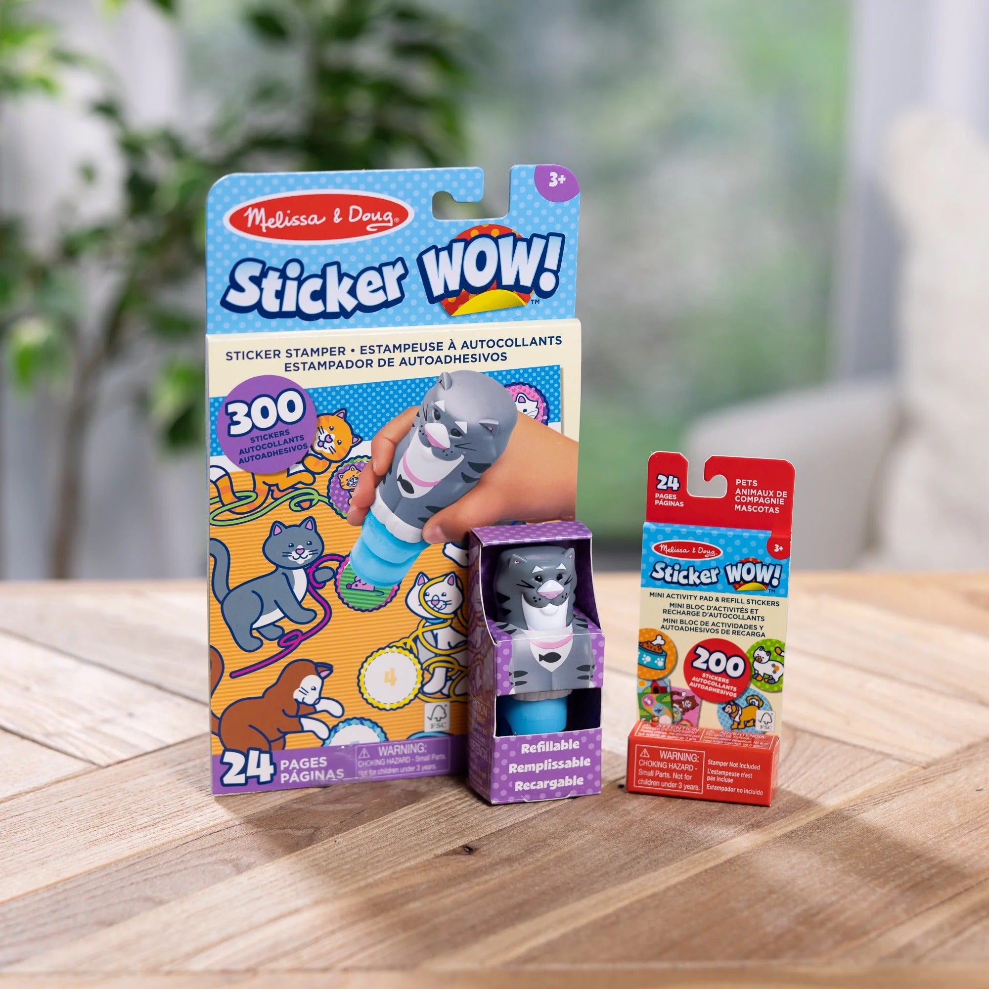 Sticker WOW!™ Cat Bundle: Activity Pad & Sticker Stamper + Mini Activity Pad and 200 Refill Stickers