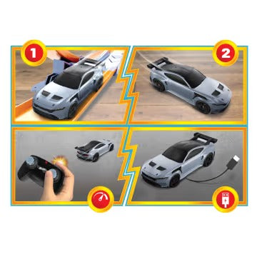 Hot Wheels RC 1:64 Scale Ford Mustang Gtd, Battery-Powered Remote-Control Toy Car