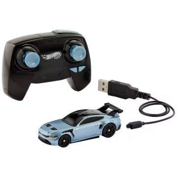 Hot Wheels RC 1:64 Scale Ford Mustang Gtd, Battery-Powered Remote-Control Toy Car